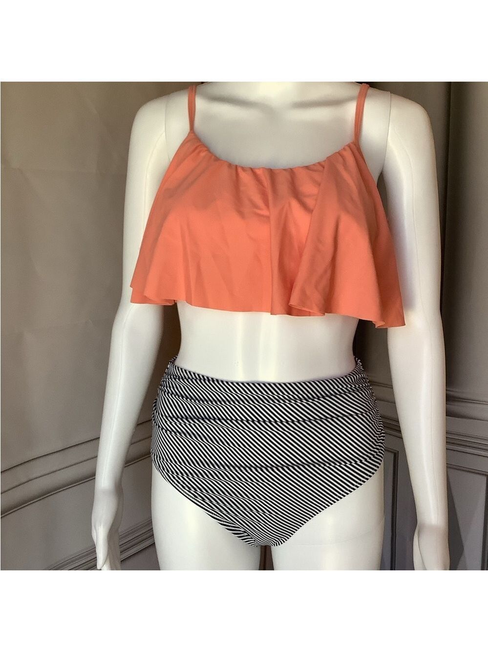 CUPSHE Women's High Waisted Falbala Bikini Set XS NWT